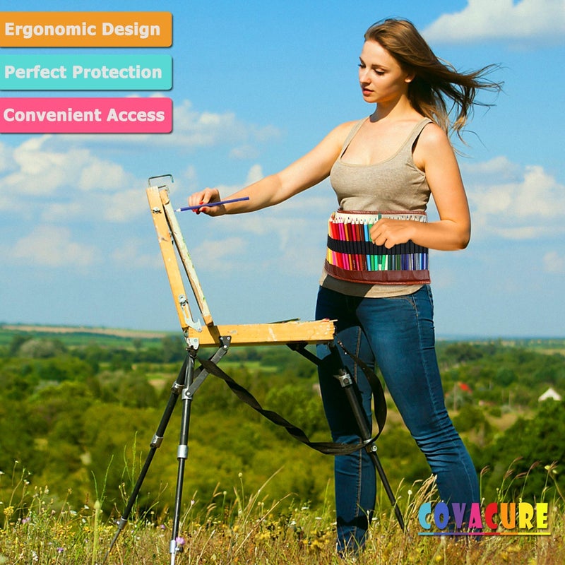 covacure Colored Pencils, Premier Color Pencil Set With 36 Colouring Pencils,Sharpener and Canvas Pencil Bag - Image 3